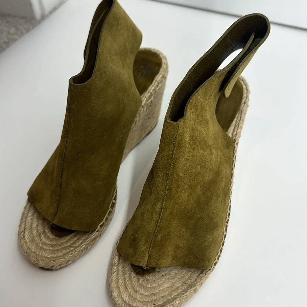 CELINE WEDGE ESPADRILLE SANDALS - Picture 4 of 14